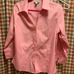 Pink button shirt large